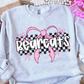 Checkered Bow Pink Out Mascot Shirt