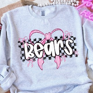 Checkered Bow Pink Out Mascot Shirt