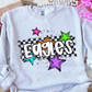 Bright Checkered Star Custom Mascots Shirt