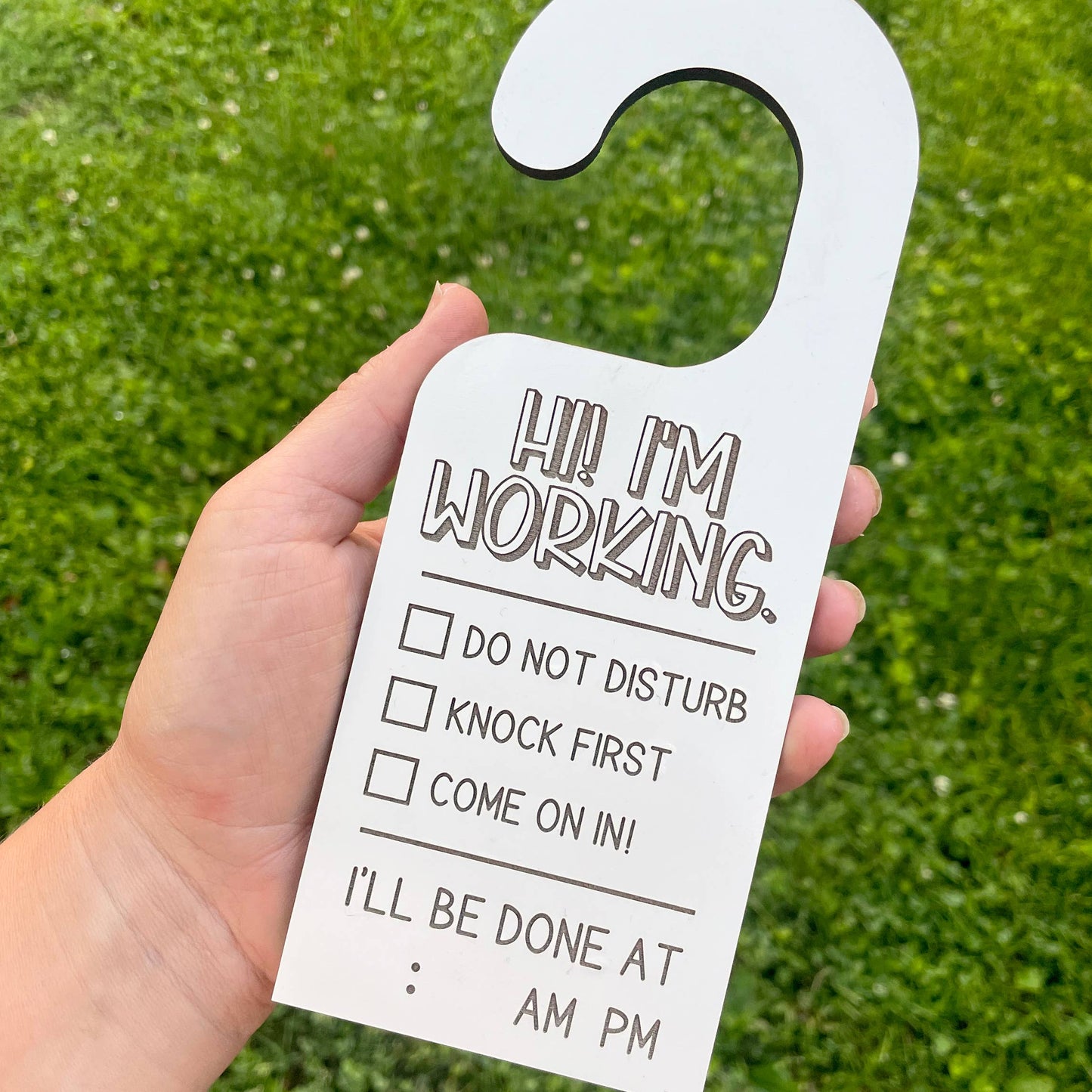 Work from Home Message Door Hanger
