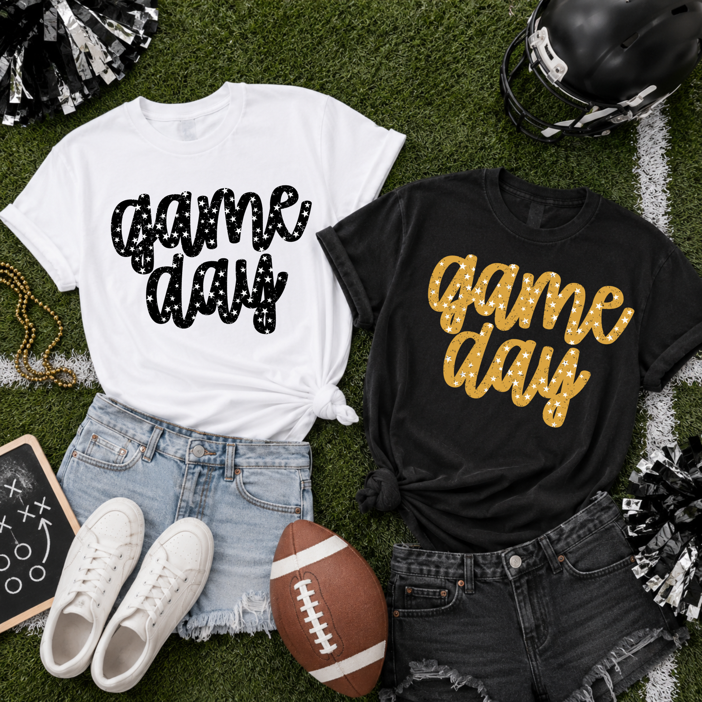 CUSTOM School Color Starry Game Day Tee