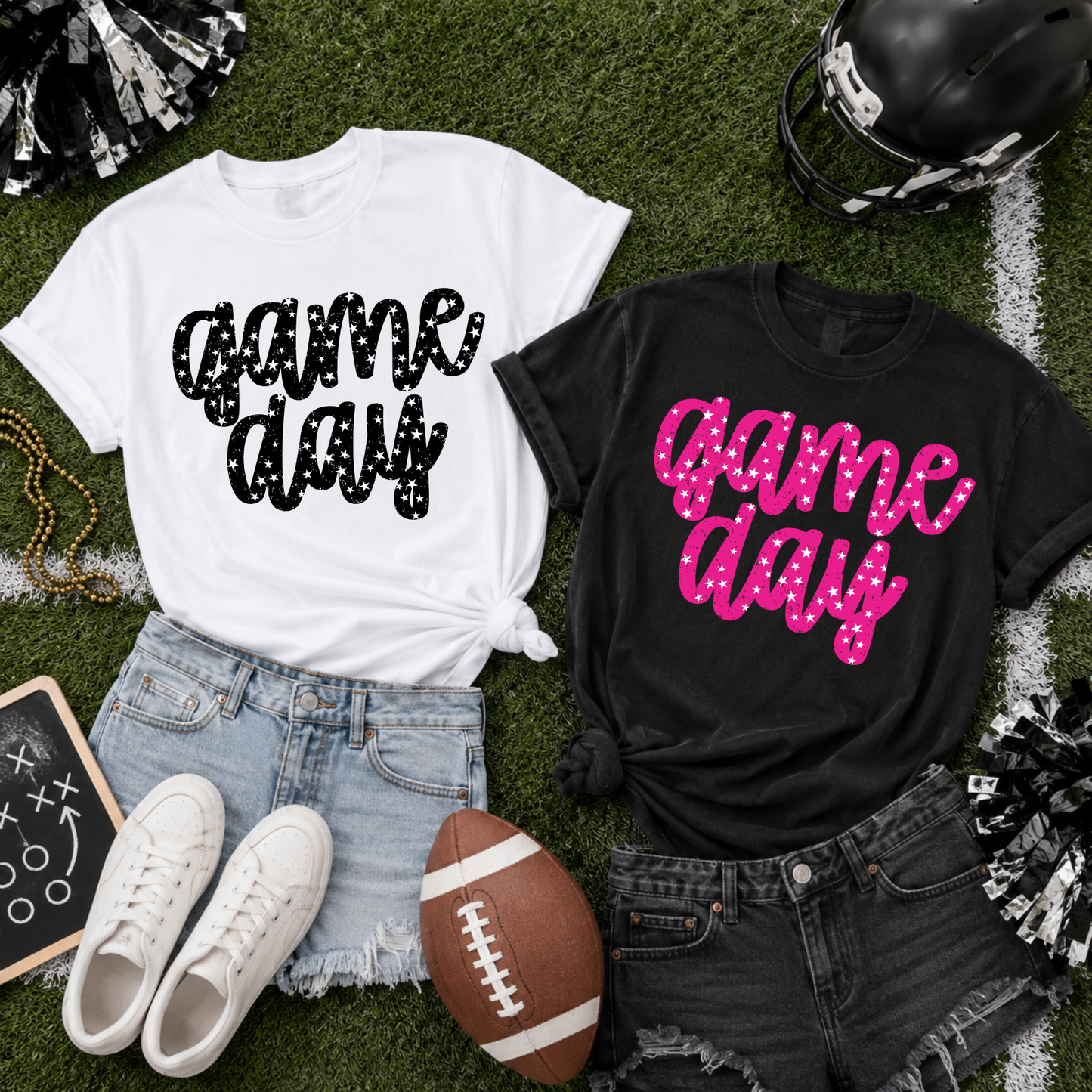 CUSTOM School Color Starry Game Day Tee
