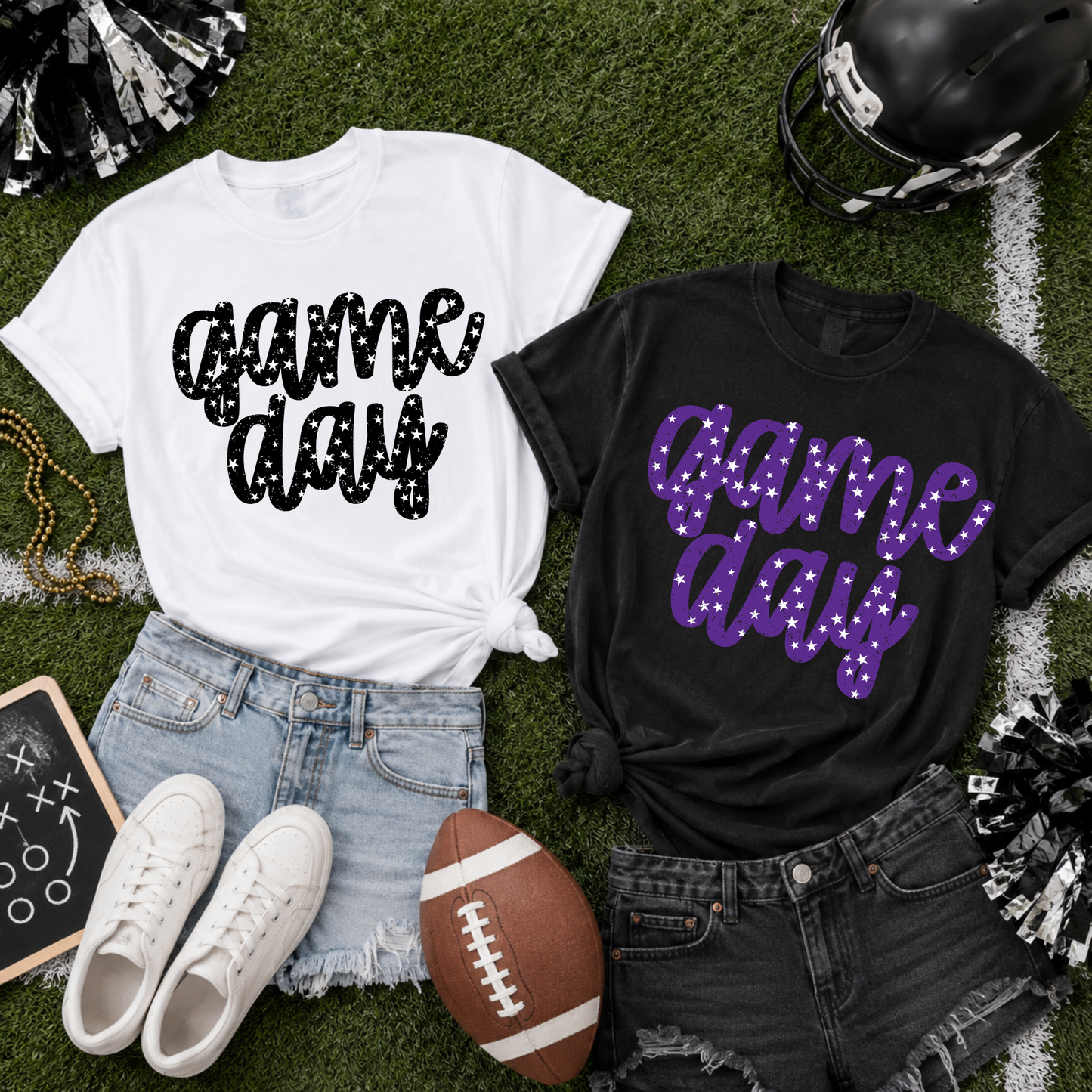 CUSTOM School Color Starry Game Day Tee