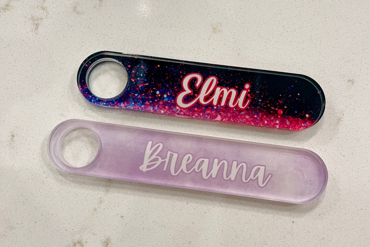 Custom Tumbler Name Plate for 30 oz or 40 oz Stainless Steel Travel Cup | Personalized Name Plate | Custom Name Plate for Reusable Cups