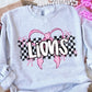 Checkered Bow Pink Out Mascot Shirt