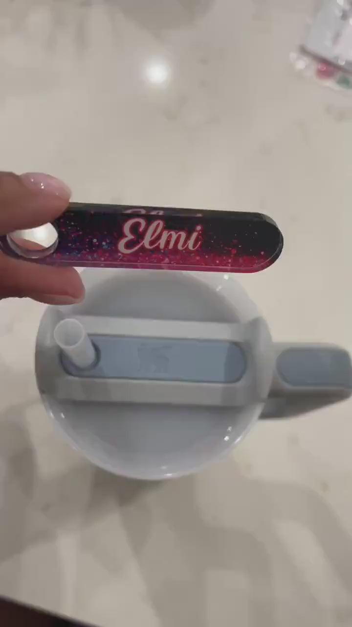 Custom Tumbler Name Plate for 30 oz or 40 oz Stainless Steel Travel Cup | Personalized Name Plate | Custom Name Plate for Reusable Cups